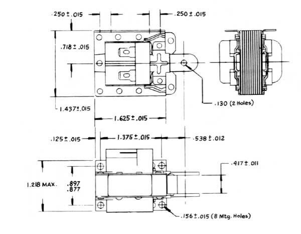 Technical specifications and dimensions for SOACL031041120C